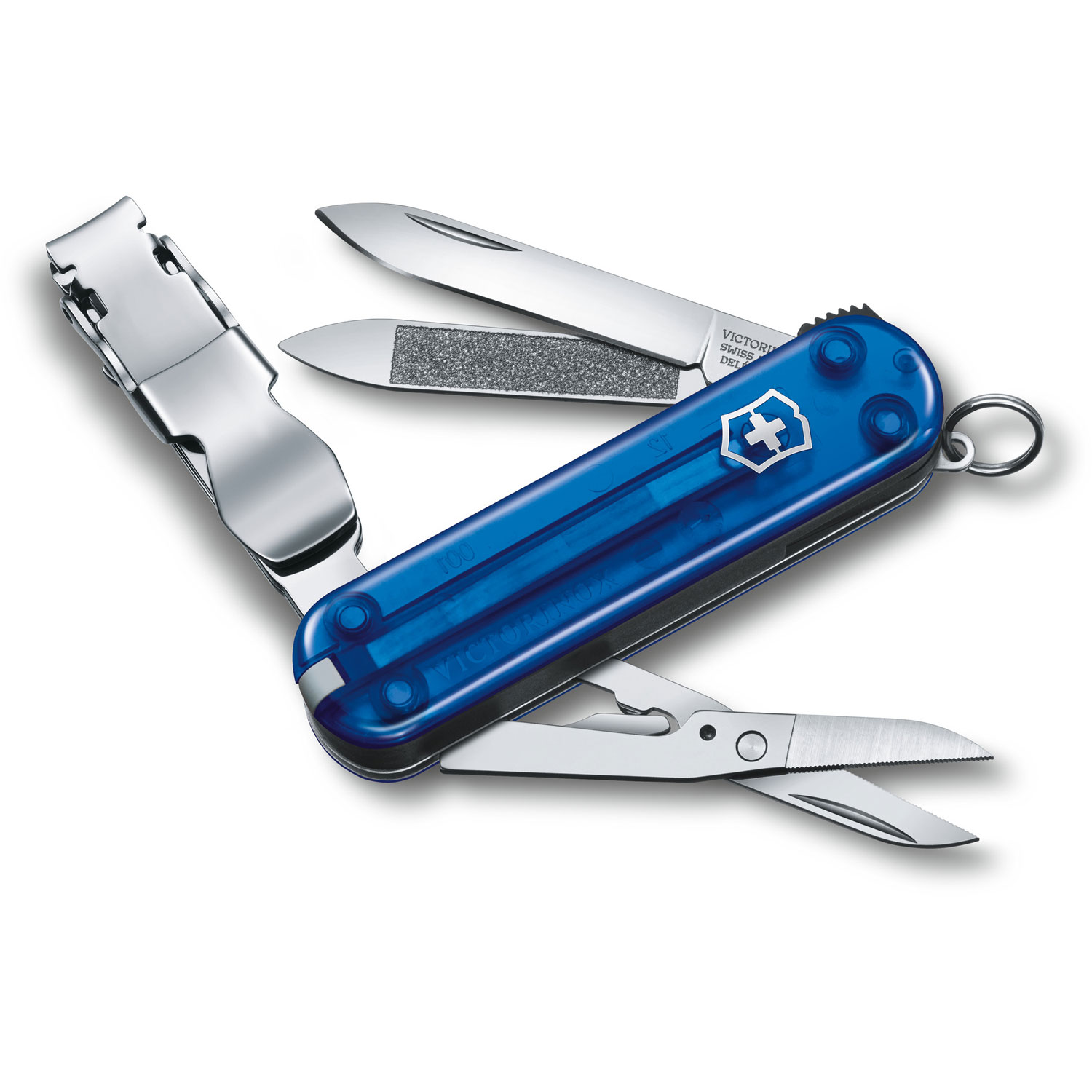 Victorinox Taschenmesser Nail Clip 580 transparent blau