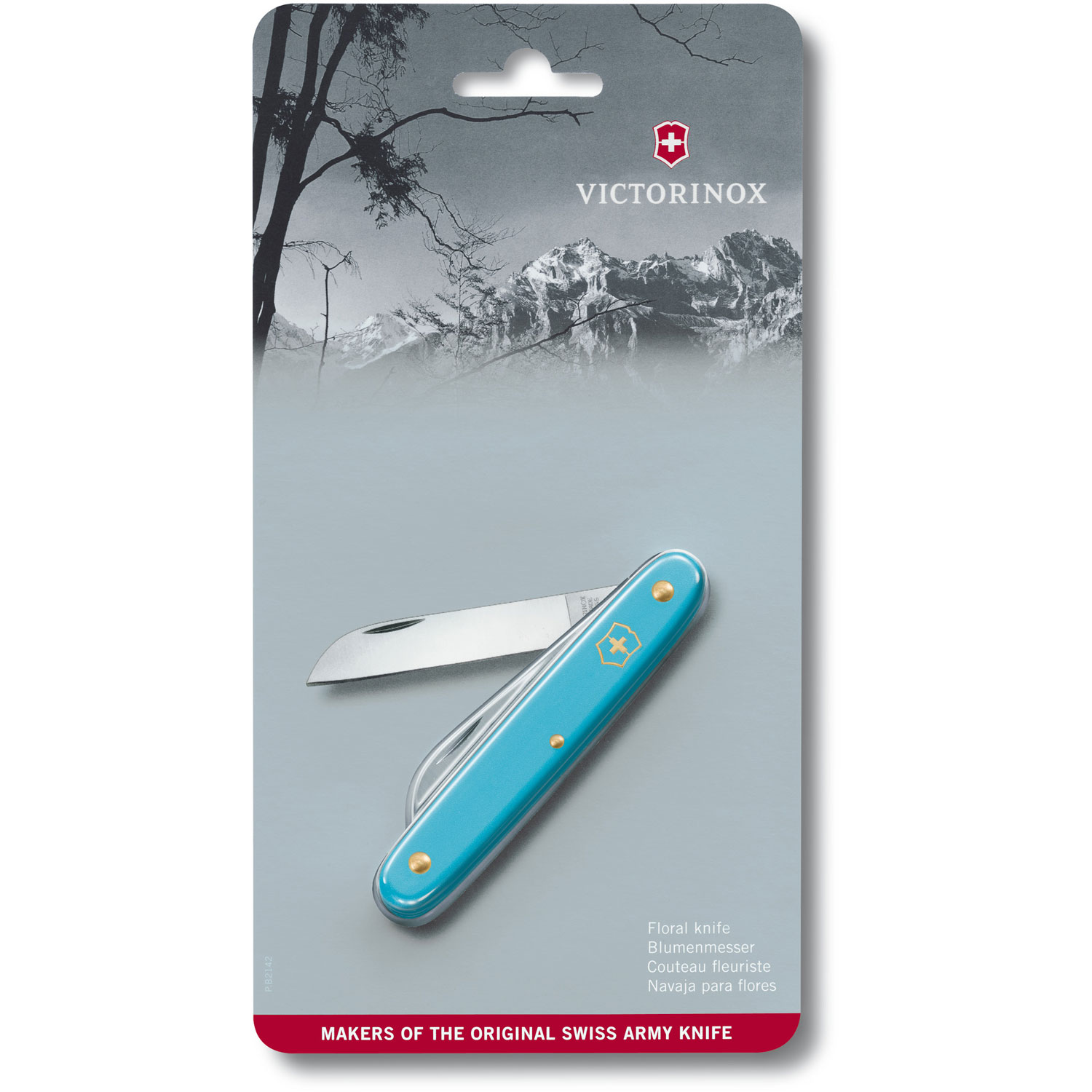 Victorinox Blumenmesser hellblau in Blister