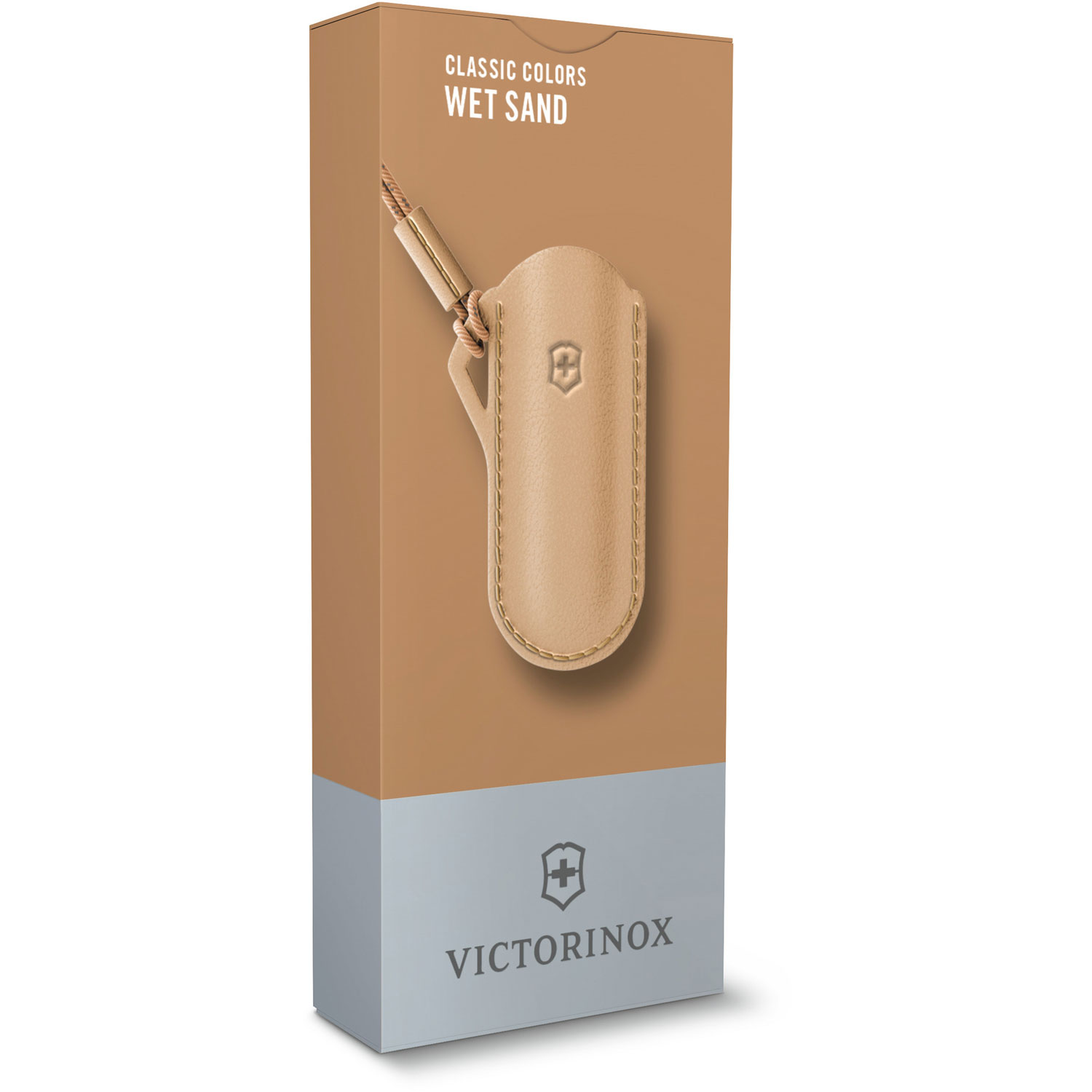 Leder-Etui braun für Victorinox Classic Colors in Verpackung