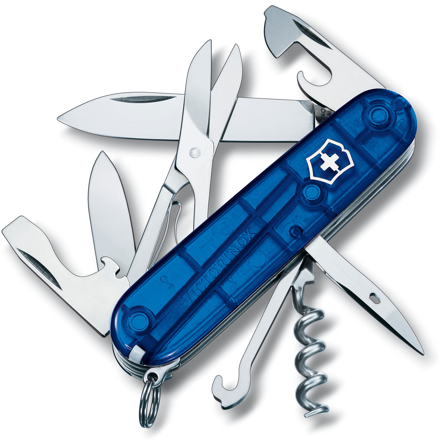 Victorinox Taschenmesser Climber transparent blau