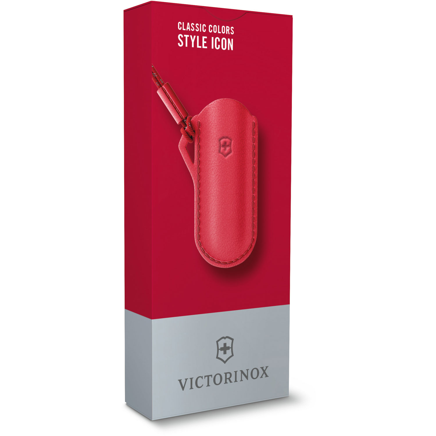 Leder-Etui rot für Victorinox Classic Colors in Verpackung