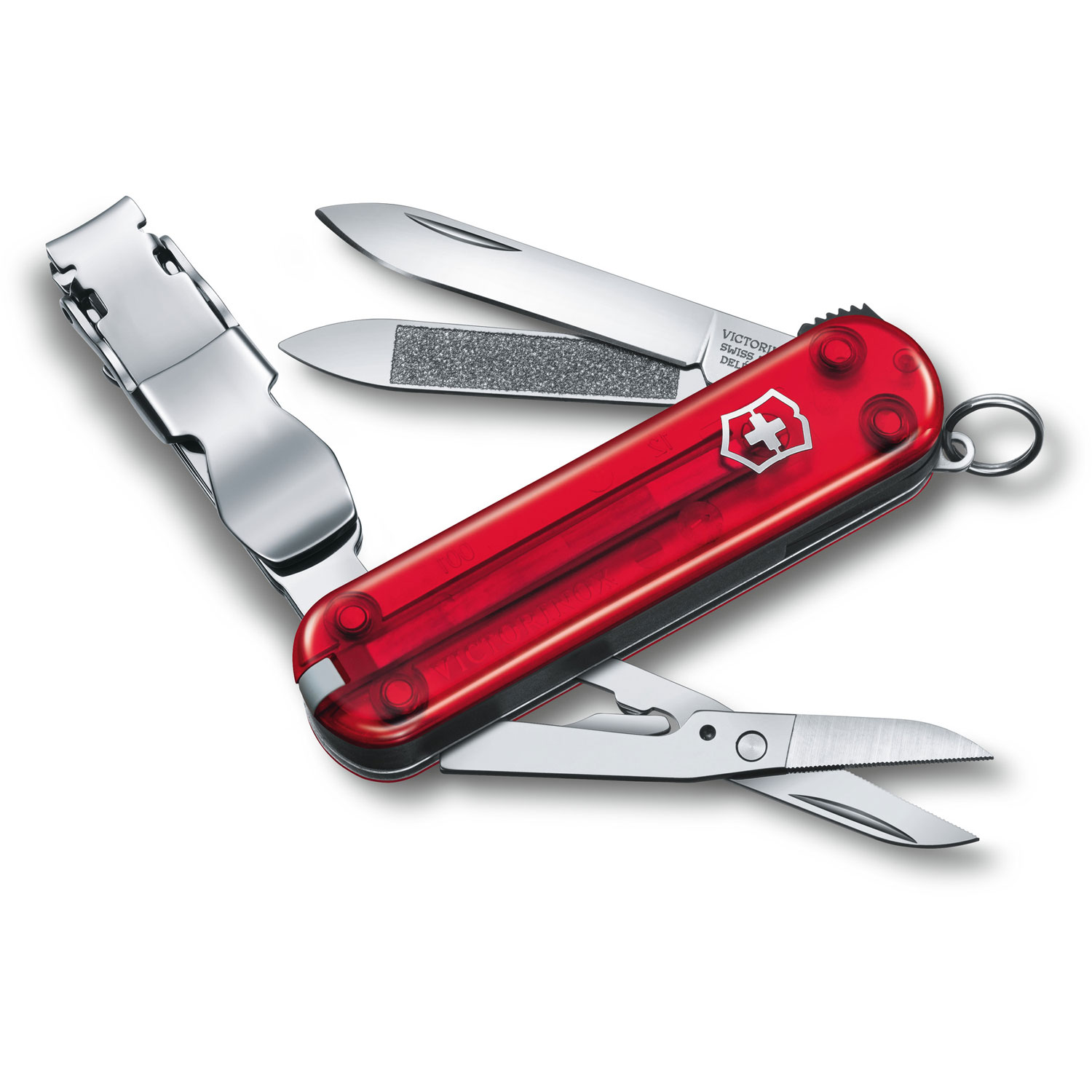 Victorinox Taschenmesser Nail Clip 580 transparent rot